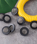 Stainless Steel Hose Screen Filter Washers Inlet With Strainer Fittings Kit on concrete with yellow coiled hose