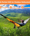 Portable Double And Single Hammock With Storage Bag For Camping, Travel, Beach, Hiking And Backyard Lounging, Sunflower Color