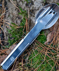 Hungarian Army Cutlery Set 4 Pieces Military Issue Camping Utensils Kit With 5 In 1 Detachable Fork Spoon Knife Can Bottle Opener