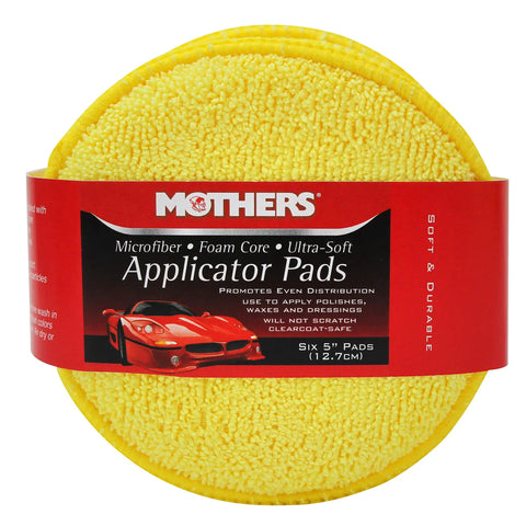 Microfiber Polishing Pads Set For Car Detailing 5 Inch Yellow 6 Pack Ultra Soft Cleaning Pads For Even Product Application And Glossy Finish Non Scratch Safe On All Finishes Works With Wax Sealant And Polish
