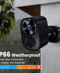 2K UHD Wireless Outdoor Security Camera With Free Cloud And SD Storage No Fuss Setup Dual Band WiFi IP66 Weatherproof