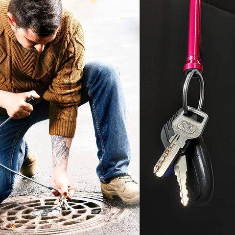 Flexible Magnetic Pickup Tool With Bendable Shaft And Four Claws Strong Magnet Reacher For Narrow Spaces Like Engine Bays Sinks Drains Jewelry Keys And Metal Objects 28 Inch Extended Reach