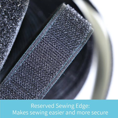 Heavy Duty Sew On Hook And Loop Tape With Rock Solid Grip For Clothes Gear And Crafting features close-up of reserved sewing edge.