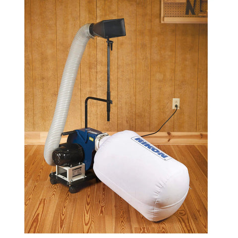 Portable 1 HP Dust Collector For Small Shops No Nonsense With 2 Micron Cloth Bag 660 CFM Performance 4 Inch Dust Port Versatile System
