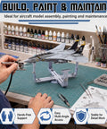 Adjustable RC Plane Stand With 360 Degree Rotating Base For Painting And Maintenance Durable 3D Printed PLA Aircraft Model Holder That Fits 1 To 48 And 1 To 72 Scale Kits in use