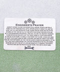 Techie Engineer Gift For Men Engineers Prayer Wallet Card Featuring Electrical And Mechanical Engineering Themed Jewelry, stainless steel card