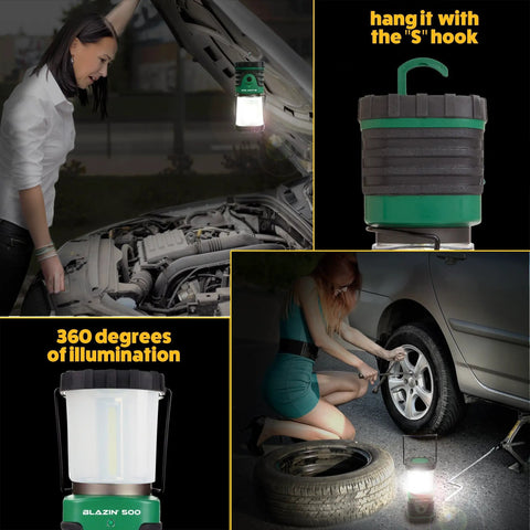 Ultra Bright Camping Lantern With 500 Lumens Battery Powered Light That Slaps Waterproof Portable And Lightweight for emergencies