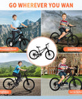 Kids Mountain Bike 20 And 24 Inch For Ages 6 To 12, 7 Speed Drivetrain, Suspension Fork, Dual Disc Brakes, All-Terrain Use