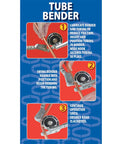 Heavy Duty Lever Type Tube Bender For One Half Inch Outer Diameter Tubing Handles Soft Copper Aluminum Brass Steel; usage steps