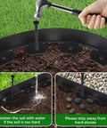Installing No Dig Garden Edging Border Kit 20 ft long, 2 inch tall plastic lawn edge with stakes and connectors for landscaping