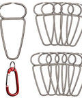 12 Piece Pro Grade Miter Clamps Set With Carabiner Clip for Woodworking Projects; clamps with red carabiner clip