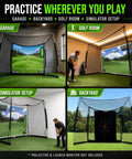 11 X 8 Ft Golf Net With HD Impact Screen And Target Cloth Five Ply Impact Resistant Netting Indoor Outdoor Backyard Use