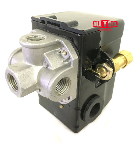 Air Compressor Pressure Switch Replacement For MAC2400 MAC5200 AC700 135 Psi Cut In Out Switch with 1/4 Inch Unloader Valve