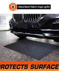 Oil Spill Mat For Garage Floor Protection 30x59 inches under car, no mess absorbent and reusable washable with waterproof backing