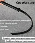 Plastic Training Katana Sword With Sheath For Role Play And Stage Performances Blunt Edge Practice Samurai Sword curved detail