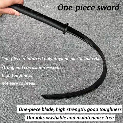 Plastic Training Katana Sword With Sheath For Role Play And Stage Performances Blunt Edge Practice Samurai Sword curved detail