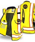 High Visibility Safety Vest With Cushioned Collar And Reflective Trim Class 2 ANSI OSHA 9 Pockets For Tools And Tablets