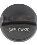 Top view of Toyota Oil Filler Cap 12180-0P021 Replacement Engine Oil Cap For Cars And SUVs, showing "ENGINE OIL" and "SAE 0W-20" text.
