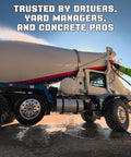 Heavy Duty Spray Concrete Remover That Melts Dried Cement To Easy Rinse Slurry While Knocking Out Stubborn Buildup without harsh fumes used on a cement mixer.