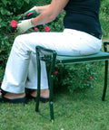 Foldable Kneeler And Garden Seat With Thick Foam Pad, Durable Metal Frame Bench in use for pruning, supports 250 pounds