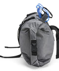 Side view of Mule 9 Bikepacking Waterproof Sideload Handlebar Pack With Easy Access Gear Pockets And Secure Attachment, Wolf Grey