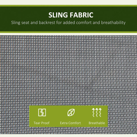 Sling fabric detail of the Two Seater Patio Swing Chair With Canopy And Storage Table For Backyard Hangouts, breathable and tear-proof material.