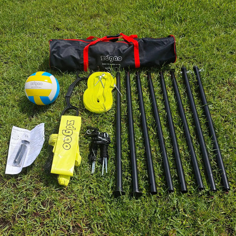 20 Ft Volleyball Net For Backyard And Outdoor Play With Adjustable Height Includes Ball Pump Boundary Line And Carry Bag