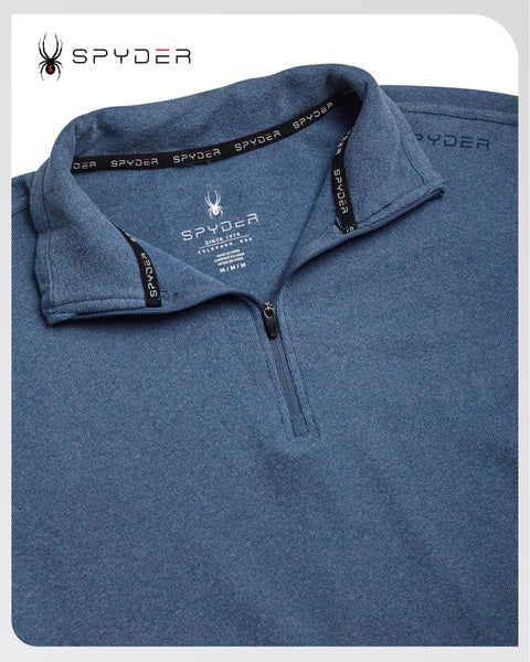Mens Lightweight Quarter Zip Fleece Pullover For Gym And Running Soft Breathable Grid Fleece Athletic Top Size Medium Blue Slate