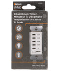 Front view of 60 Minute In Wall Countdown Timer With Auto Shut Off Energy Efficient Wall Mounted Digital Timer For Lights Fans And Heaters