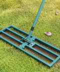 Heavy Duty Stainless Steel Lawn Leveling Rake With 78 Inch Adjustable Handle, 30x10 Inch Ground Leveler for smoothing soil