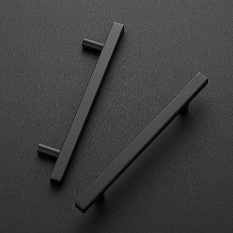 30 Pack Matte Black Stainless Steel 7.38 Inch Square Cabinet Pulls for Kitchen Cabinets and Drawers with 5 Inch Hole Center
