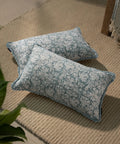Paleblue Floral Throw Pillow Covers Set Of 2 12x20 Inches Cozy Home Cushions For Living Room Sofa Decor With Durable Linen Look Fabric And Hidden Zipper For Easy Insertion, floral lumbar covers on rug