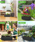 3 Pack 10 Gallon Heavy Duty Grow Bags With Thick 300G Nonwoven Fabric for garden, indoor, courtyard, and balcony use