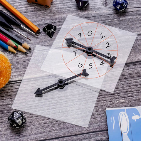Clear Classroom Spinners 10 Pack With Rotating Arrows For Dry Erase Math Games Hands On Friendly Plastic Spinners For Classroom