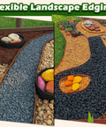 Landscape Edging Kit No Dig Garden Border 40 Foot Long 3 Inch Tall Brown Polymer Edging For Flower Beds Tree Rings And Pathways