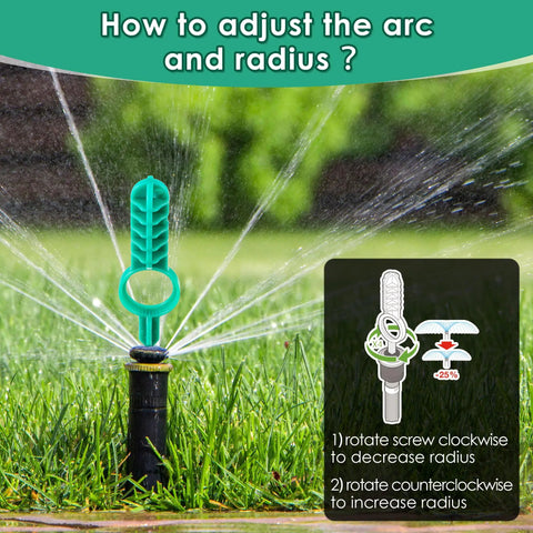 2 Pack Sprinkler Adjustment Tool For Hunter MP Rotator Heads And MP10 Nozzles in use on lawn