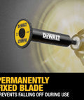 DEWALT Impact Connect PVC pipe cutter with yellow diamond-grit wheel and black handle