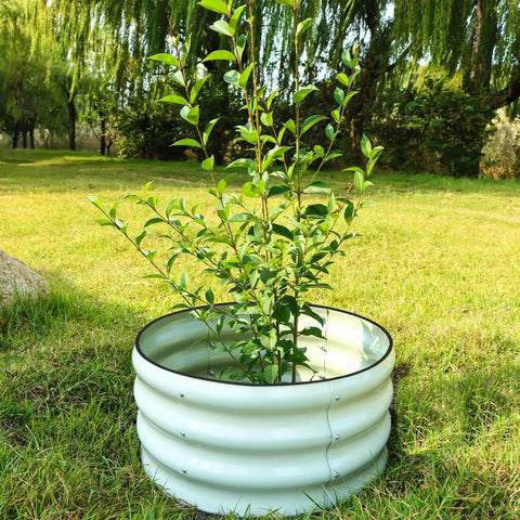 Three Piece Round Galvanized Raised Garden Bed Kit Each 2x2x1 Ft Outdoor Metal Planter Box For Vegetables And Flowers Rust Resistant