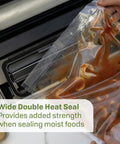 Person using Game Changer Vacuum Sealer For Home Food Storage With LiquidLock Tech And Liquid Mode to seal liquid in a bag
