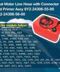 Boat Line Hose With Connector And Primer Assembly For Yamaha Outboard Motors with red external tank