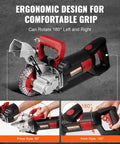 Powerful 4800W Wall Chaser with ergonomic design and 180° rotating handle, includes laser guide and pro grade saw blades