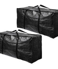 XXL 68.5 Gallon Heavy Duty Storage Bags Two Pack With Mega Strong Wrap Around Handles Zippered Reusable Moving Totes For Bulky Items