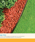 Pro Grade Landscape Edging Coil With Double Ridge Design For Flexible Sixty-Foot Roll For Gardens, Flower Beds, And Pathways Black Finish Made In The USA bordering grass and mulch