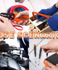 Various hand tools from All In One 238 Piece Socket Wrench Auto Repair And Home DIY Tool Set in use for repairs and maintenance.