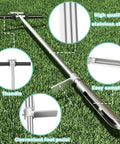 42 Inch Stainless Steel Soil Sampler Probe With Ejector Foot Pedal And Reusable Sample Bag for Lawn Garden Farm Soil Sampling Deep Core Extraction