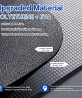 Close-up of Massive 53x45 Inch Chair Mat for Hardwood and Tile Floors Black Rolling Desk Mat showing texture and dual material.