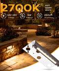 Six Pack 7 Inch Low Voltage Landscape Paver Lights For Outdoor Steps Retaining Walls Decks And Masonry IP65 Waterproof