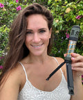 Outdoor Mosquito Bug Repellent Lantern With USB C Rechargeable Camping Light held in garden