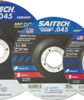 Pro Grade High Performance Cut Off Wheels For Stainless Steel And Ferrous Metals, 4.5 Inch Depressed Center Type 27 And Type 42, pack of 3