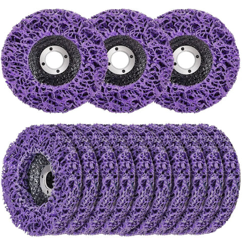 10 Pack Strip Discs For Angle Grinders Bust Rust And Paint With Diamond Abrasive Quick Stripping Discs Oxidation Removal 4 Inch By 5/8 Inch Shank